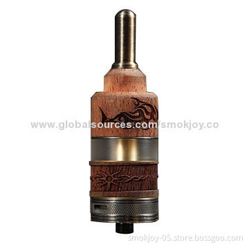Newest Smokjoy Wooden N Fire LA3/LA4 Atomizer with 2.5mL Capacity, OEM Orders Available